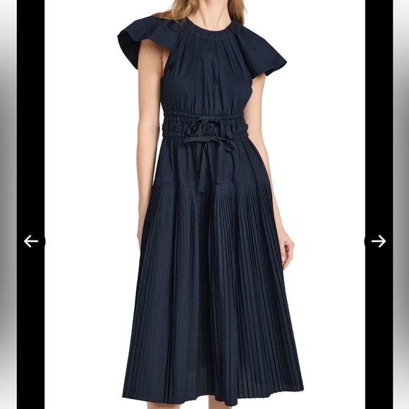 Ulla Johnson Delmara Dress In midnight (deep navy) size 6 pockets - Picture 3 of 16